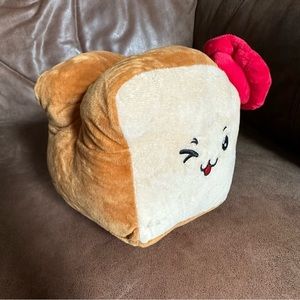 Bread Loaf with Beret Squishie Plush Toy 6.5" square